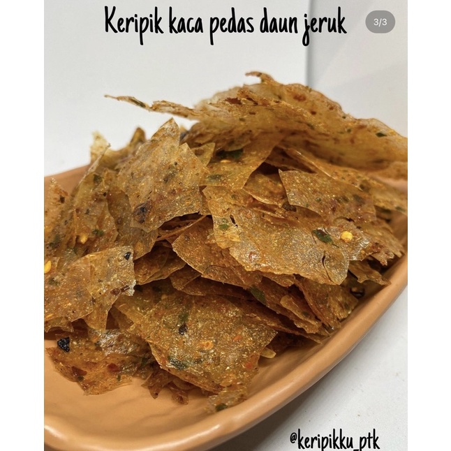 

KERIPIK KACA PEDAS DAUN JERUK 250gr