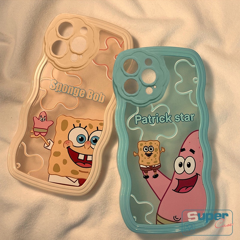 Soft Case Motif Kartun SpongeBob Patrick Star Flower Untuk iPhone 11 13 12 Pro MAX 6 6s 7 8 Plus XR X XS MAX SE 2020