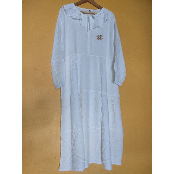 Midi putih / long Tunik putih
