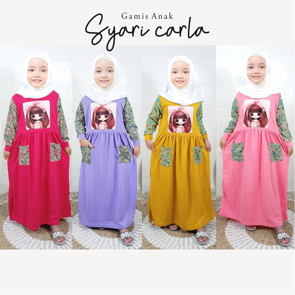 Gamis Anak Murah Viral Syari Carla CF Kids