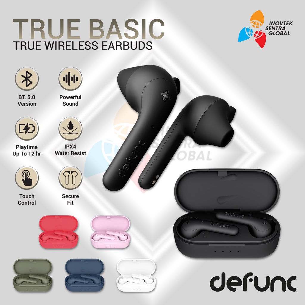 Defunc True Basic TWS Wireless Bluetooth Earbuds / Earphones / Headset