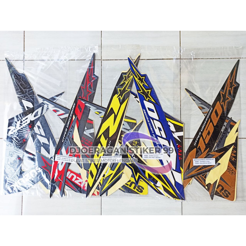 stiker striping satria fu raider 2014, striping fu r150 raider 2014 facelift, stiker fu facelift rai