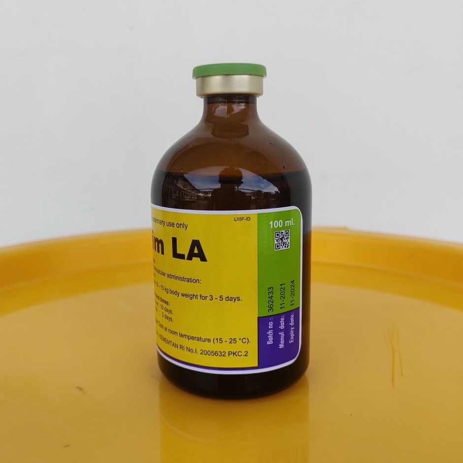 INTERTRIM LA 100ml By Intercheme - Antibiotik Hewan Spektrum Luas - Obat Diare Hewan