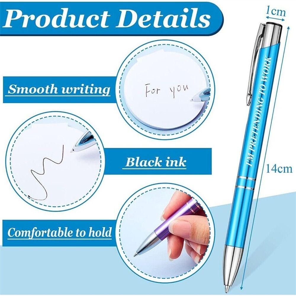 Populer 5pack Pulpen Lucu Hadiah Anak Gel Pen Hitam Pekerjaan Rumah Tangga Glitter Pen