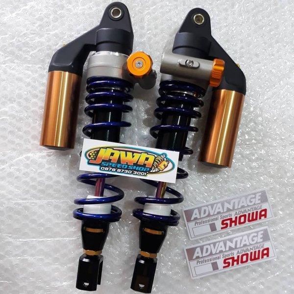 Shok Shock Shokbreker Showa Advantage Cnc Blue Colour Uk 340Mm Pcx Lokal Adv Nmax Xmax Dll