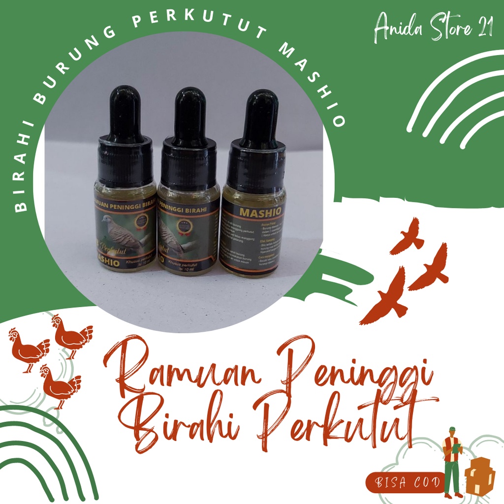 Ramuan Peninggi Birahi Burung Perkutut Mashio Obat Khusus Perkutut 10 ml