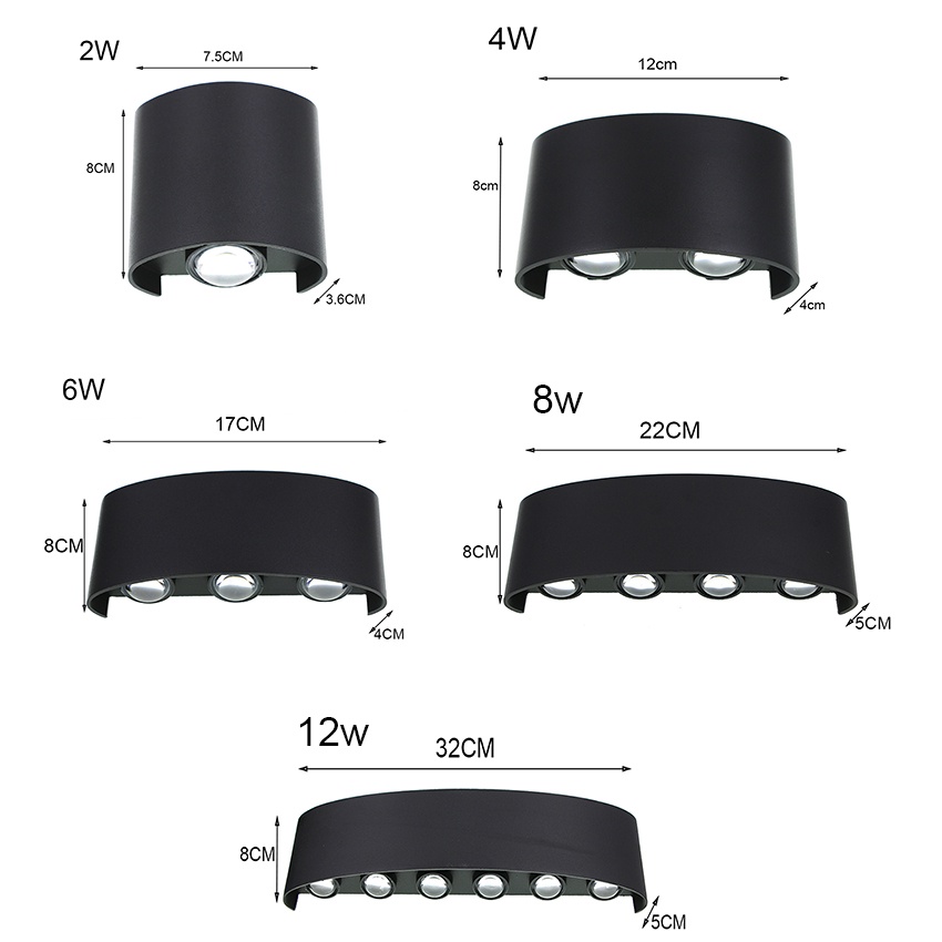 【COD】Lampu Dinding Taman Outdoor COB 4 LAMPU 6 LAMPU 8 LAMPU / LED Wall Light Minimalis Sudah Termasuk Lampu Cocok Untuk Di Tembok Pilar Dinding