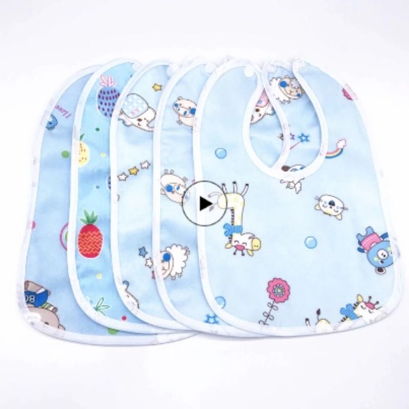 CELEMEK BAYI WATERPROOF / SLABER BAYI WATERPROOF ANTI AIR / SLABBER BAYI CELEMEK MAKAN BAYI / CELEMEK SALBER BABY / BIB BAYI IMPORT / BABY BIBS