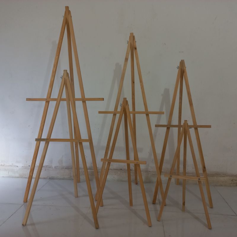 Tripod Stand Kayu Foto Lukis, Wooden Easel