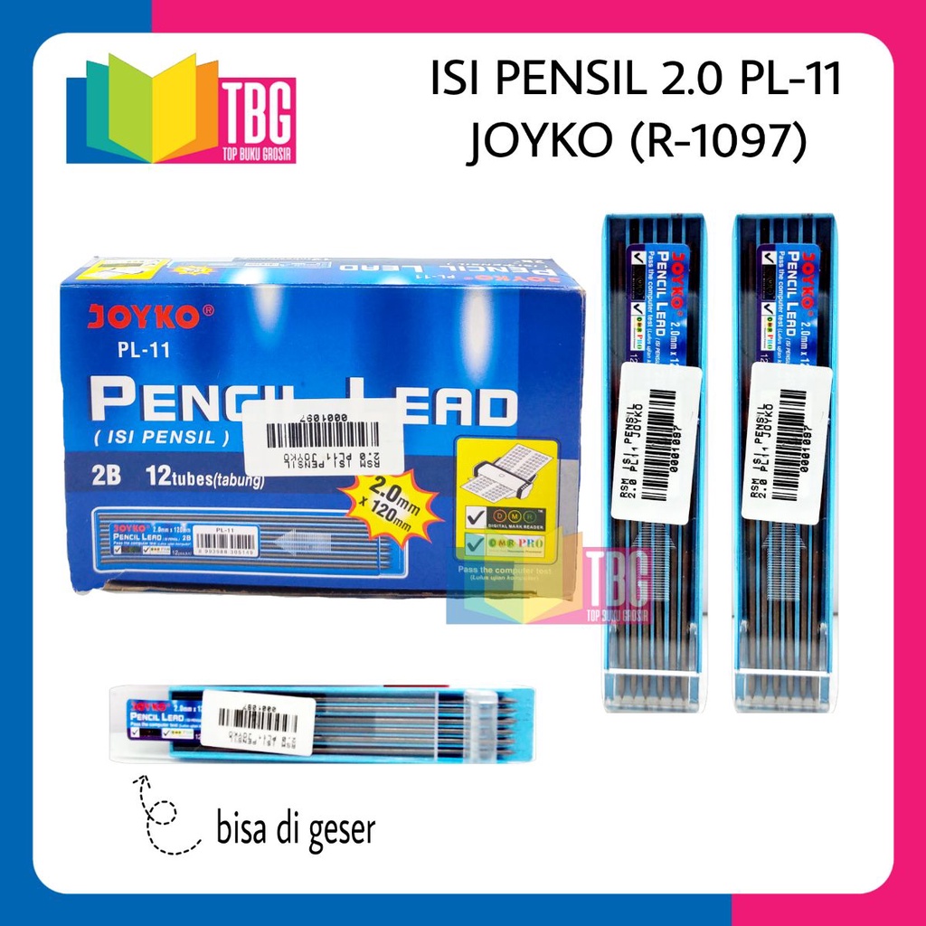 

1 TUBE ISI PENSIL 2.0 PL11 JOYKO / REFILL PENSIL MEKANIK 2.0 JOYKO / PENCIL LEAD 2.0 JOYKO (R-1097)