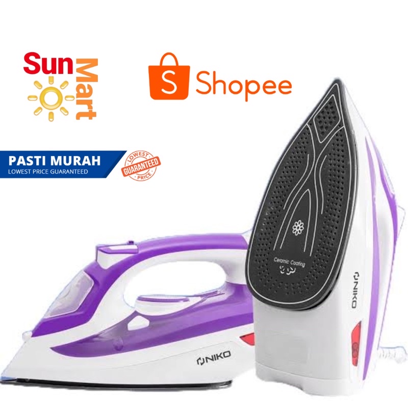 Setrika Uap Niko Hotto / Steam Iron Niko Setrika Anti Lengket Termurah