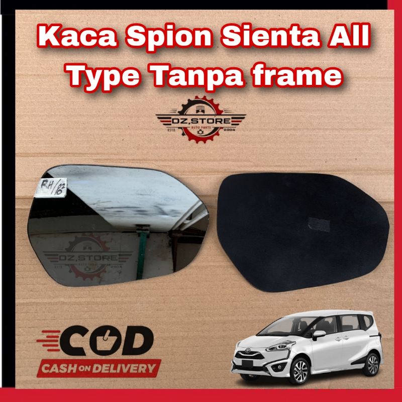 Kaca Spion Mobil Sienta All Type E V Q G Kaca Saja Tanpa Frame kaca cermin sienta Kiri atau Kanan Bi