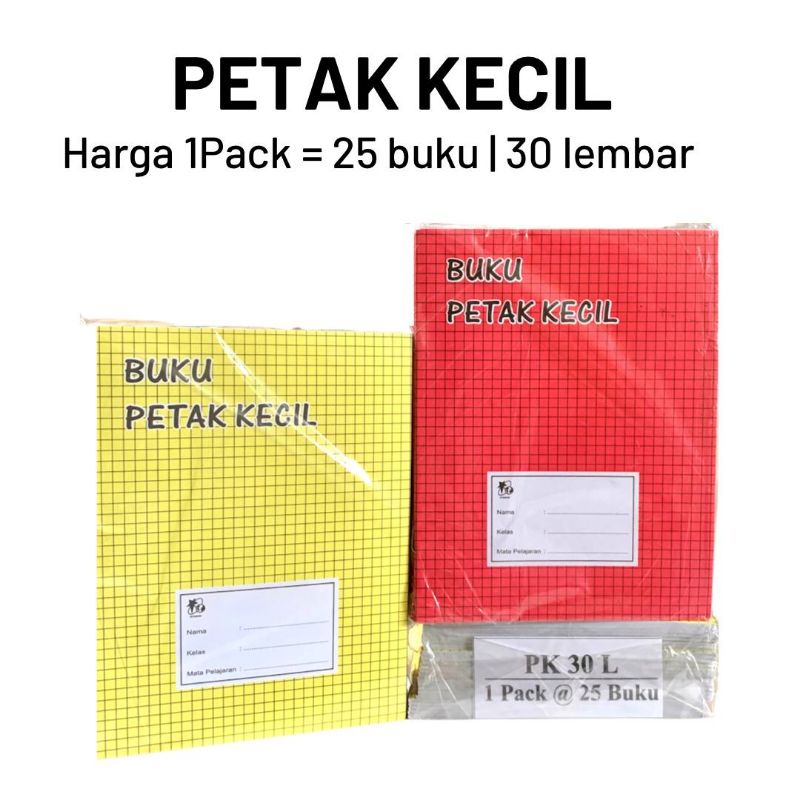 

Buku Petak Kecil Isi 30lbr / bks 25buku