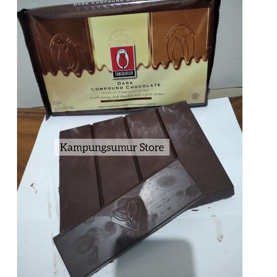 

Barang baru--Coklat Batang Coklat Tulip Dark / Dark Chocolatier Chocolate Compound 200 gr/ batang (Produk Baru)