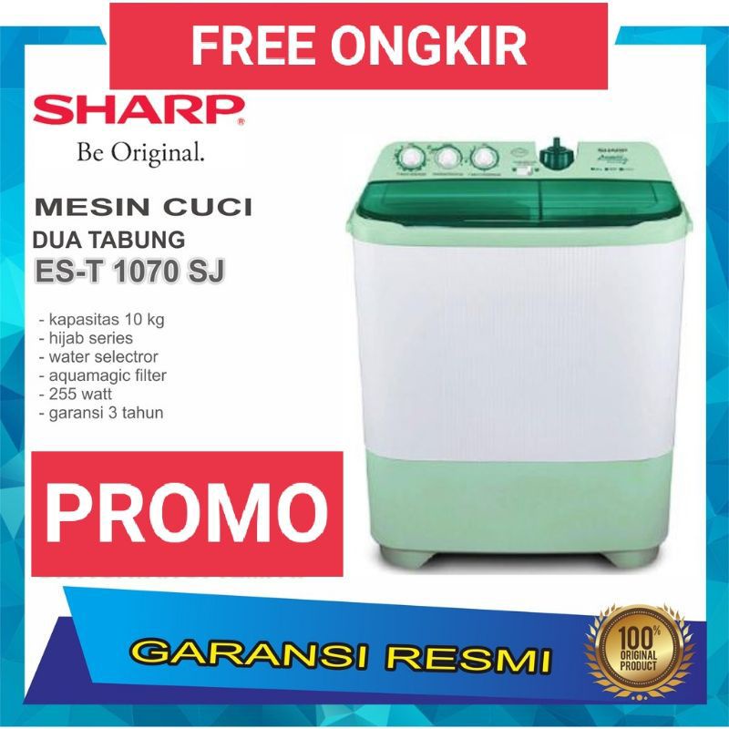 KHUSUS PALEMBANG MESIN CUCI 2 TABUNG SHARP 10 KG EST 1070 SJ EST1070SJ