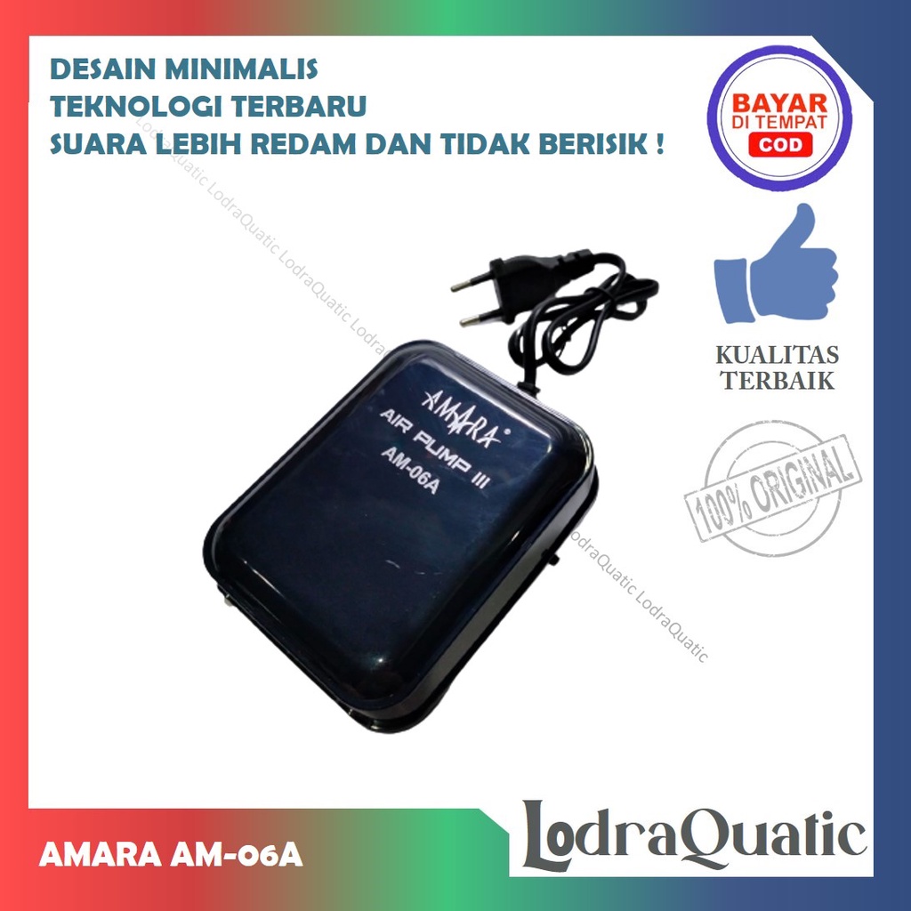 {AMARA AM-06A} AERATOR DUA LUBANG AMARA AM-06A SILENT MESIN OKSIGEN TIDAK BERISIK MESIN GELEMBUNG DUA LUBANG AMARA AM-06A TIDAK BERISIK POMPA UDARA FILTER AQUARIUM AERATOR AMARA AM-06A POMPA AQUARIUM AERATOR KOLAM AERATOR 2 LUBANG