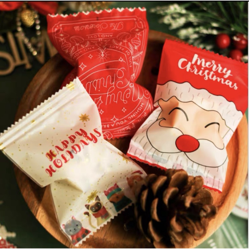 10 pcs Plastik SEAL 7x10 Natal untuk permen kue kering biscuit cookies SB xmas