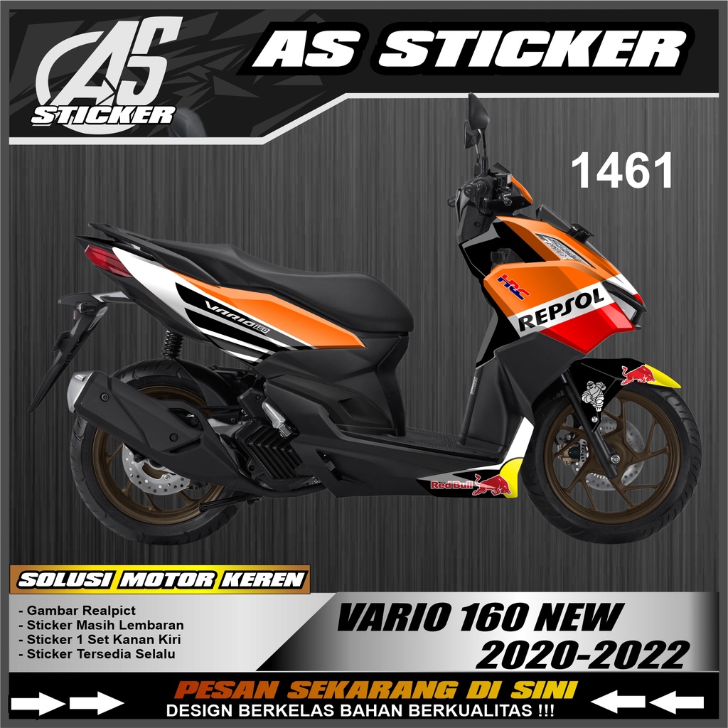 1461a Decal Sticker VARIO NEW 160 Full Body Stiker Skotlet VARIO Desain Repsol Stiker full body VARI