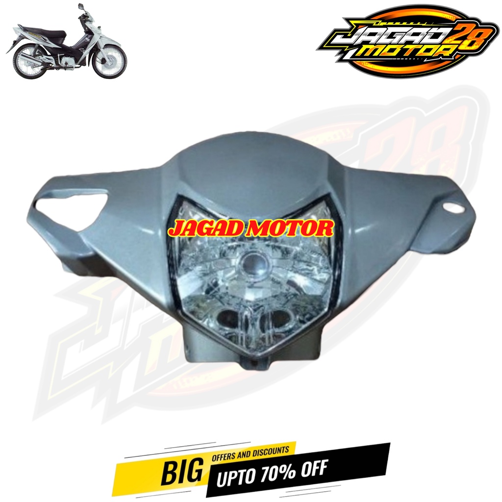 Batok Kepala Depan Revo Lama Revo Lancip Silver Set Reflektor Lampu Depan / Batok Depan Belakang Revo Lama Revo Lancip Silver Plus Reflektor Lampu Depan / Batok Depan Belakang Revo Lama Revo Lancip Silver Dan Lampu Depan