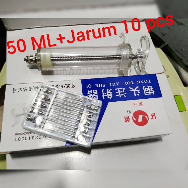 Alat Suntik Kambing Sapi Kuda Babi Jarum Suntik Besar Spuit Mika Syringe Turbo Spoit - Alat Kesehatan Hawan
