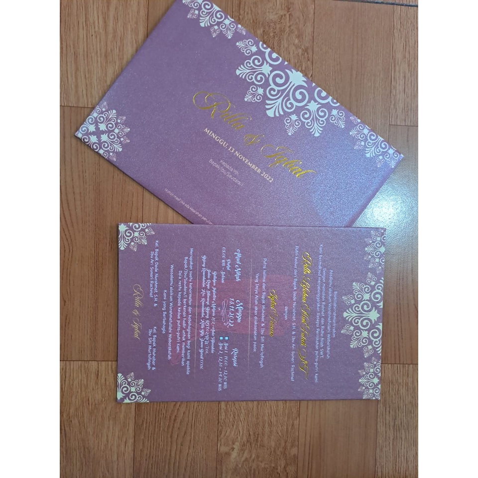 Undangan Single Hard Cover Mewah