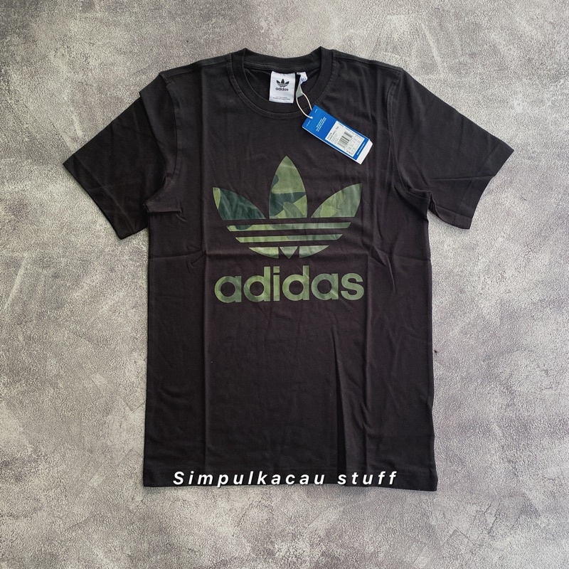 kaos adidas originals trefoil &amp; stripes