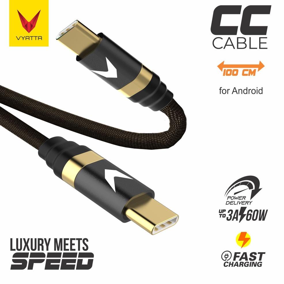 ATG.31Oc22c– VYATTA CC100 KABEL DATA TYPE C TO TYPE C 60W 3A FAST CHARGE PD QC 4.0 SAMSUNG VIVO XIAO