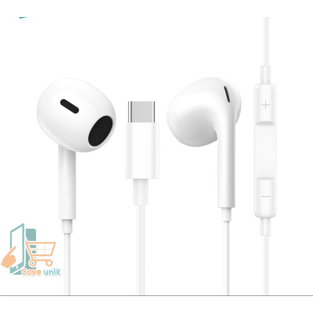 DIINAMI Earphone headsfree Hf Type C Headset Type-C Samsung Xiaomi Oppo Vivo Huawei INFINIX + MIC ORIGINAL CS4866