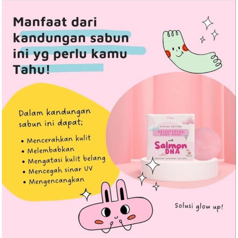 SALMON DNA BRIGHTENING BODY SOAP by KatyaSkin / sabun pemutih permanen BPOM KatyaSkin