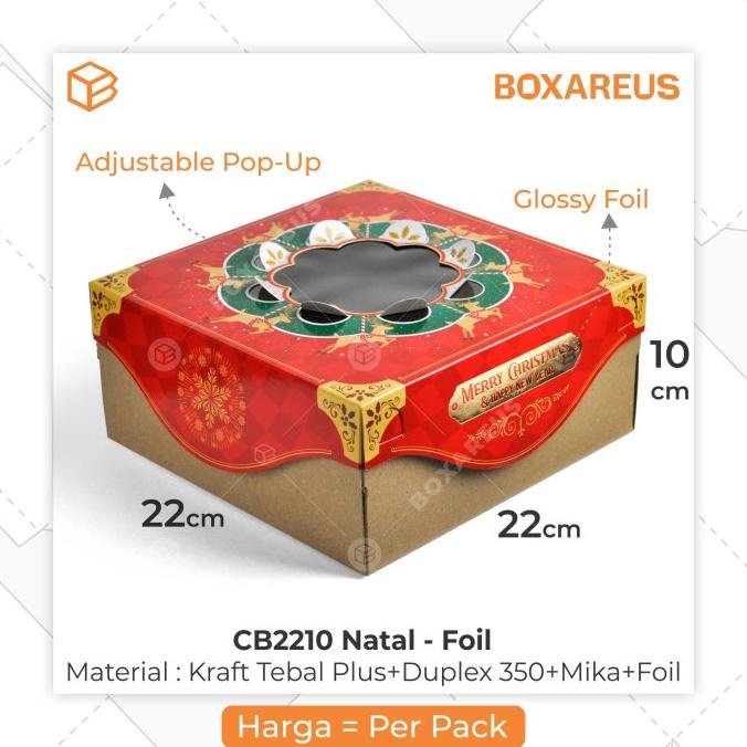 

Box Kue Packaging Natal Christmas Hampers Kotak Dus Bolu| CB2210 NATAL