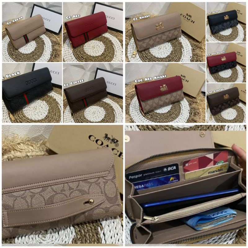 DOMPET PANJANG HIMALAYA _BEST SELLER DOMPET TUTUP COACC &amp; GUCI WALLET FULL EMBOSS