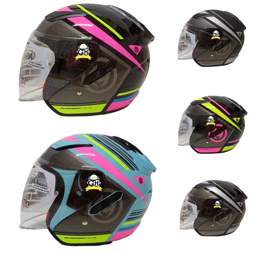 HELM NHK R1 ECTO NHK R-1 MOTIF DOUBLE VISOR ORIGINAL NHK