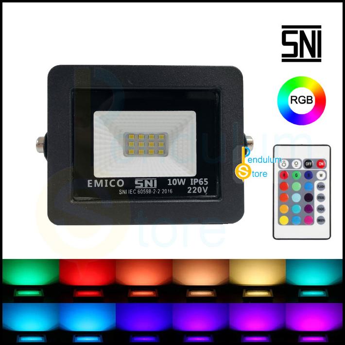 Lampu Sorot Emico Smd Led 10 Watt Sni Ip65 Lampu Tembak Floodlight Lam