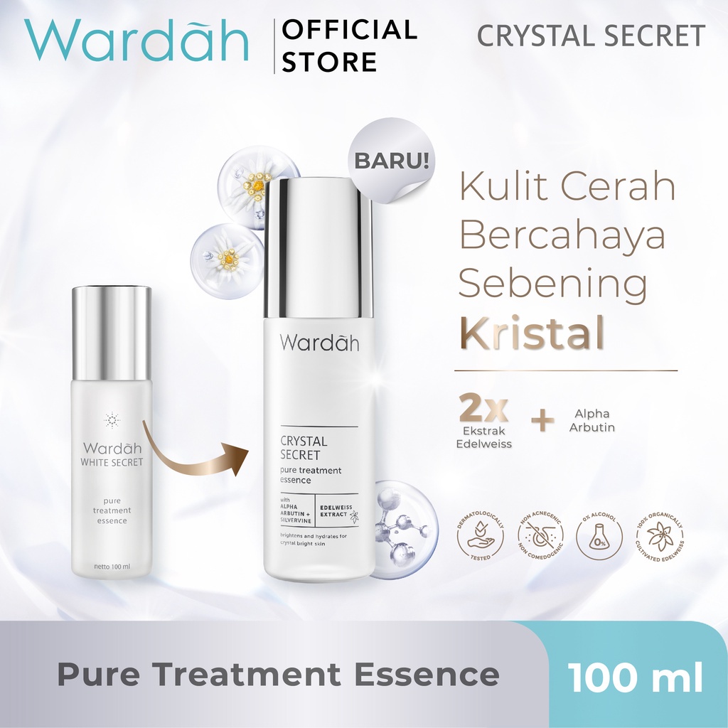 GIRLSNEED77 Wardah Crystal Secret Pure Treatment Essence - Essence untuk mencerahkan, menghidrasi, dan skin booster