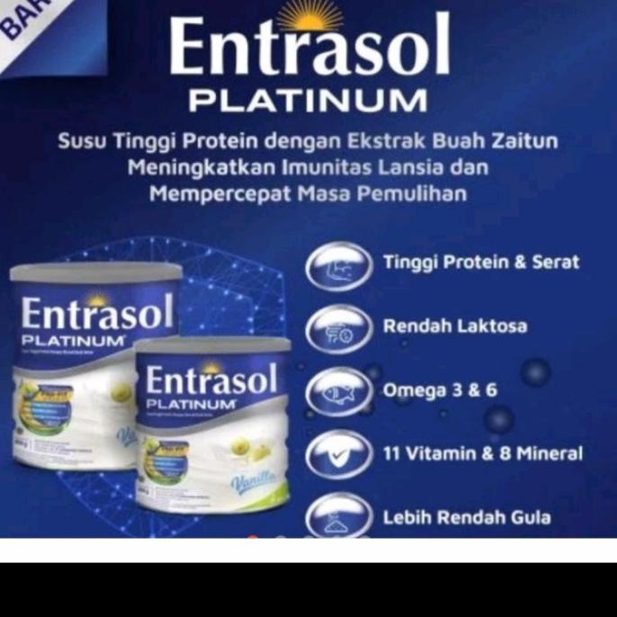 

[ COD ] entrasol platinum vanila 800 gram
