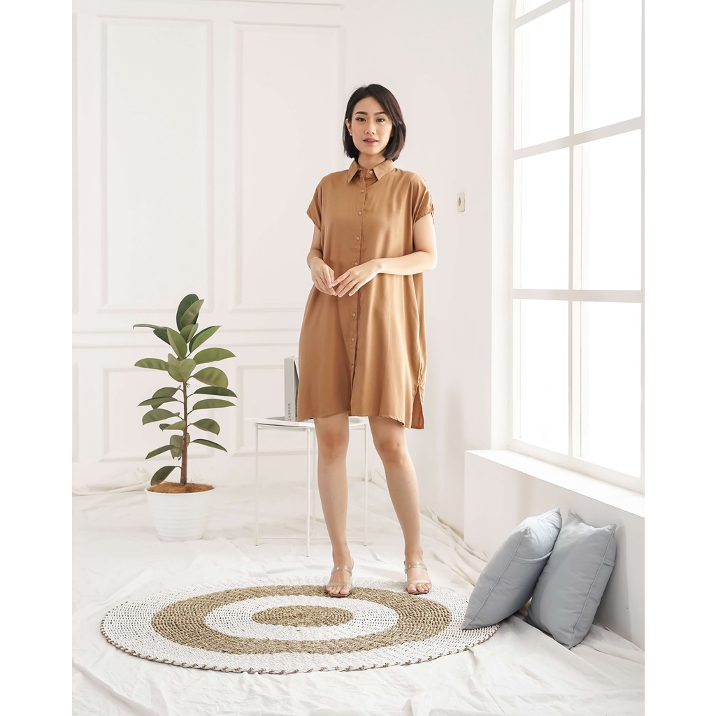 Sundays Attire - PALERMO SHIRT DRESS / Dress Kancing Wanita