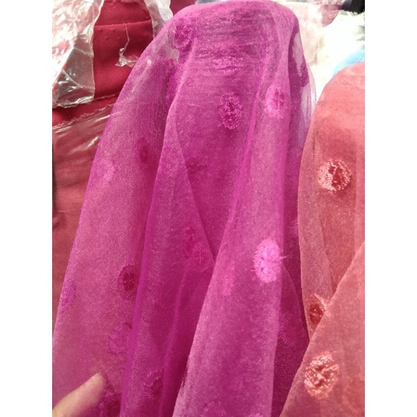 bahan/kain organza koin