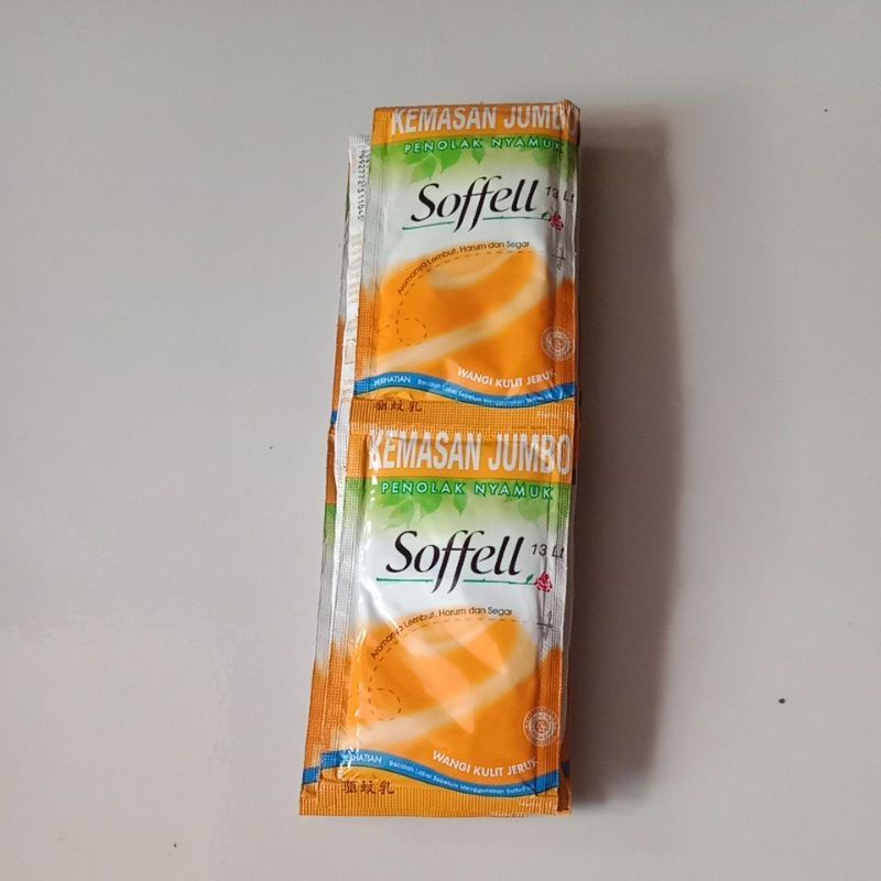 6 sachet - Soffell Kulit Jeruk, Bunga Geranium, Apel, Bengkoang Sofel Renceng Saset Lotion Anti Nyam