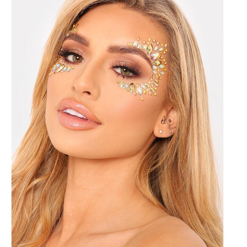 

➡ Sticker wajah jewel estetik kaca timbul aesthetic jewels bahan resin akrilik acrylic look cantik ㊍