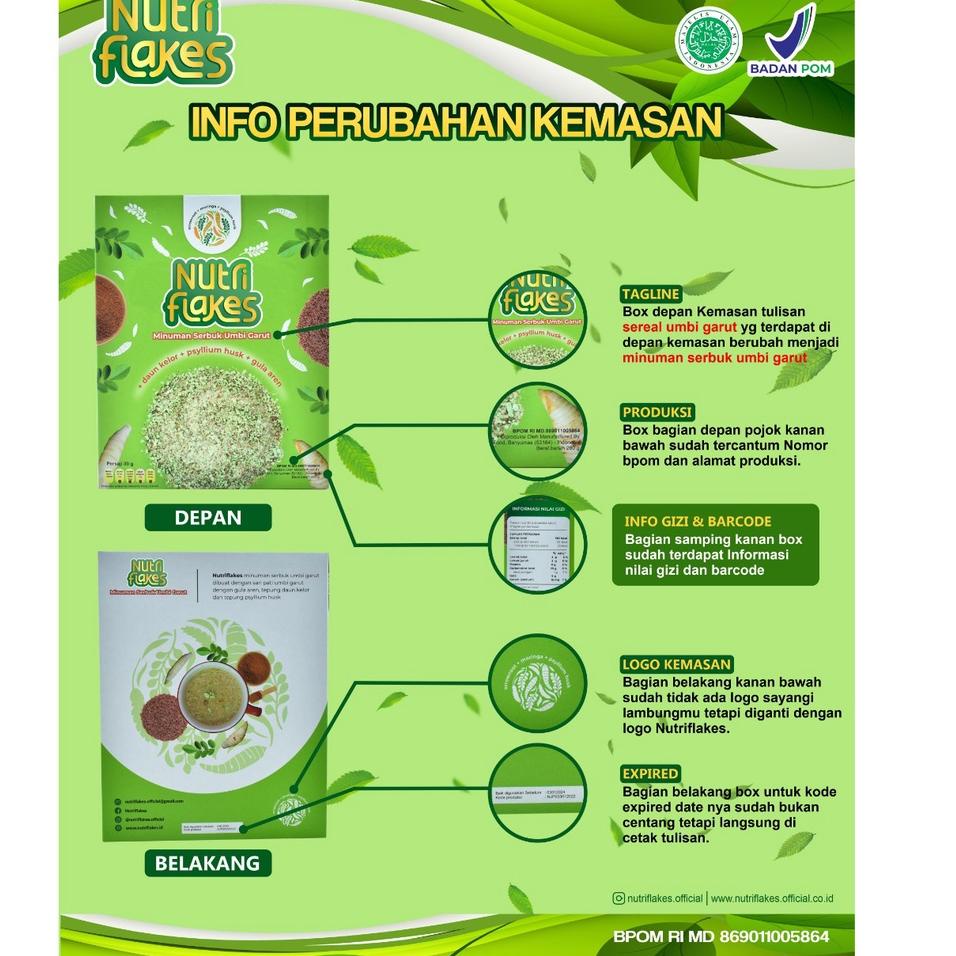 

Original Nutriflakes Minuman Serbuk Umbi Garut || Nutriflek Nutriplek Sereal Umbi Garut Asli Dengan Psyilium Husk & Daun Kelor Solusi Perlancar Pencernaan Bantu Terapi Asam Lambung Maag Asam Lambung Kronis Sumber Vitamin & Serat Isi 280gr !!!