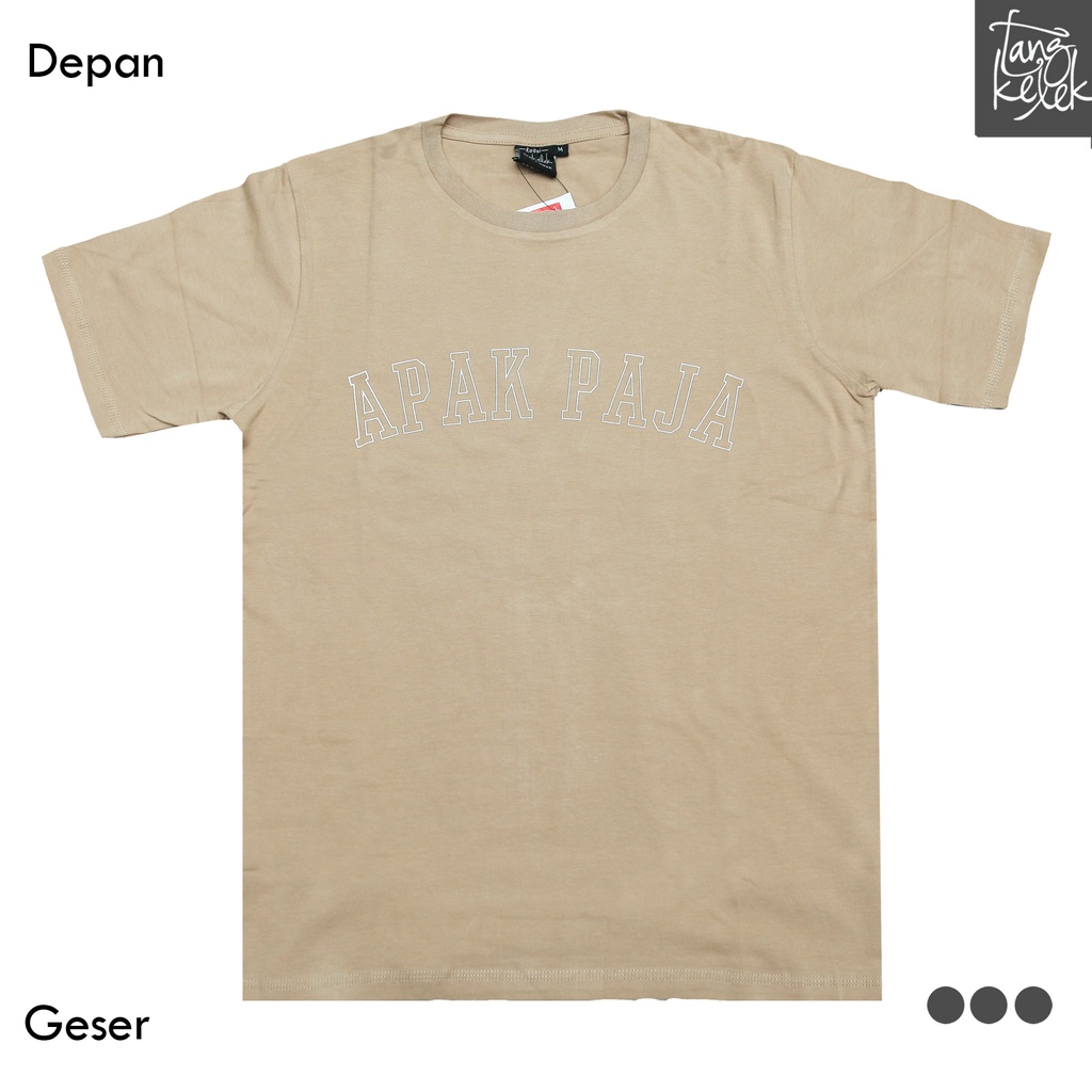 Tangkelek Baju Kaos Apak Paja Warna Coklat Susu