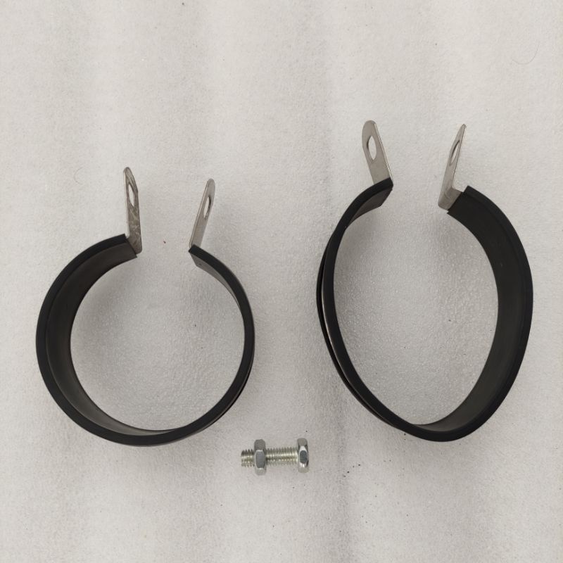 Klem gantungan knalpot racing model wrx ori ukuran 3 inch - 3,5 inch