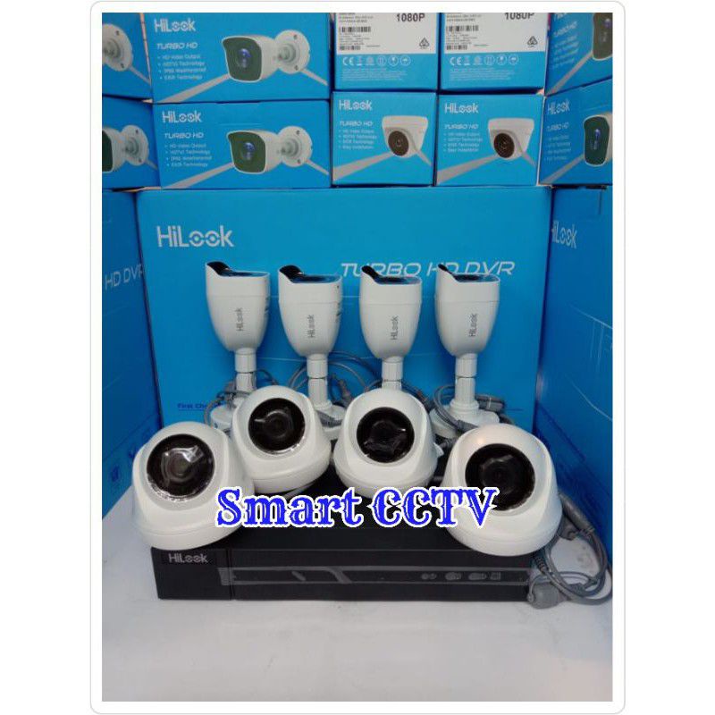 PAKET CCTV HILOOK 2MP 8 CHANNEL 7 CAMERA KOMPLIT TINGGAL PASANG