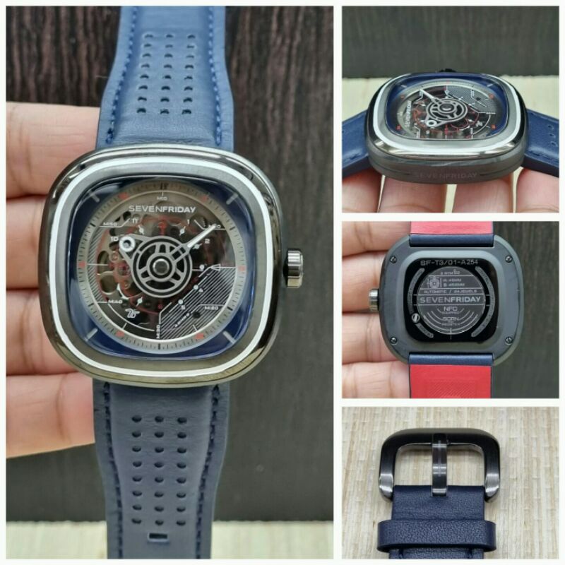 Jam Tangan Sevenfriday SF T3/01 Automatic Body Steel Strap Karet NFC Aktif