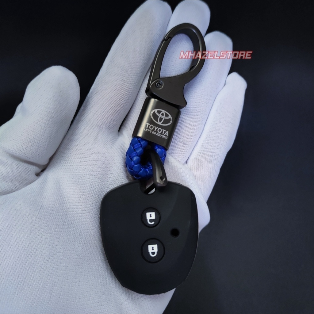 Gantungan kunci keyless cover casing MOBIL TOYOTA GRAND AVANZA AGYA CALYA model anyam