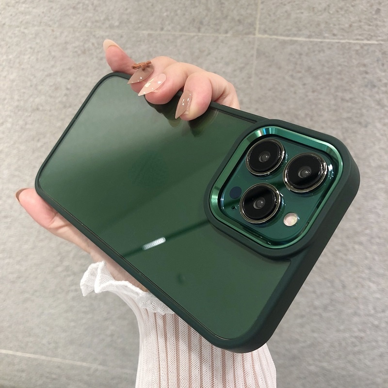 Kamera Mewah Lensa Perlindungan Untuk Shockproof Iphone 14 Pro Max Premium Metalik Ungu12 13 Pro Max Iphone14 Plus Bezel Silikon Tertutup Penuh Transparan Bening Keras Belakang Cove