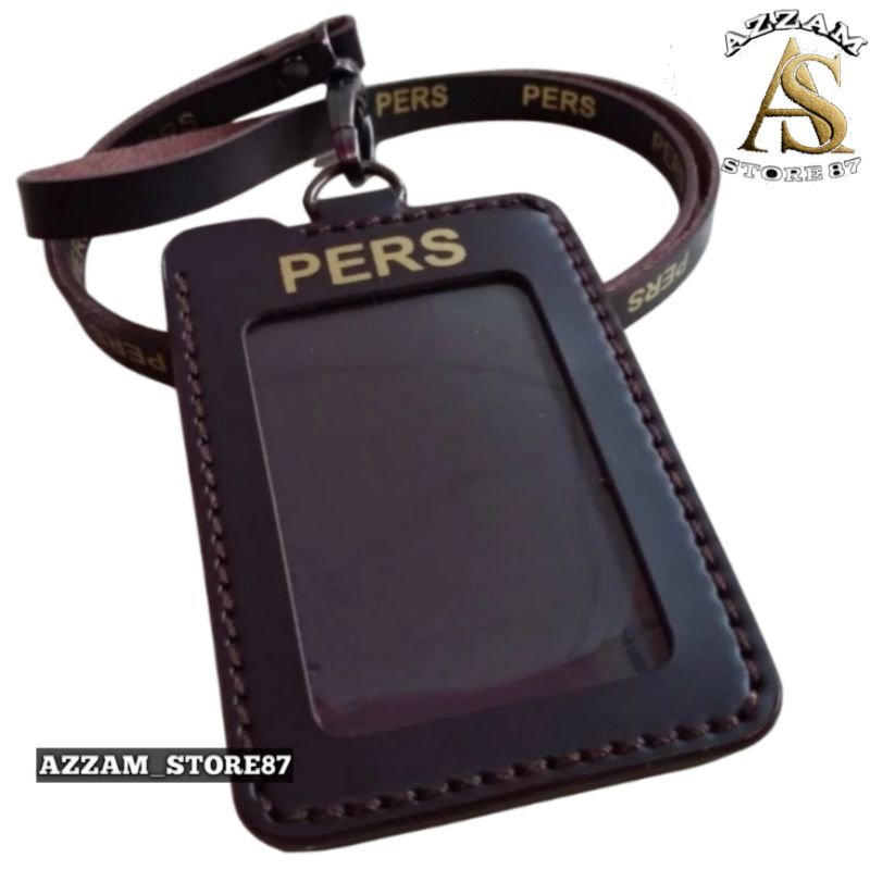 

Holder ID Card - Tali Lanyard Nametag Logo PERS Coklat