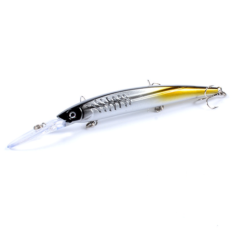 Umpan Pancing CrankBait Bentuk Ikan Kecil 14.5cm / 12.4g Dengan Kail Treble
