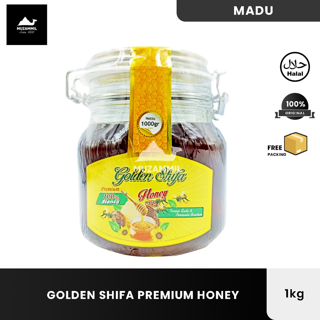 

Madu Golden Shifa Premium Honey 1kg Madu Alami 100% Tanpa Gula/Pemanis Buatan