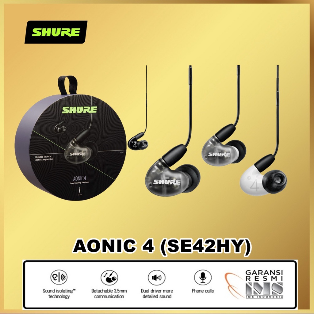 Shure Aonic 4 SE42HY SE24 HY Aonic 4 Sound Isolating™ Earphones